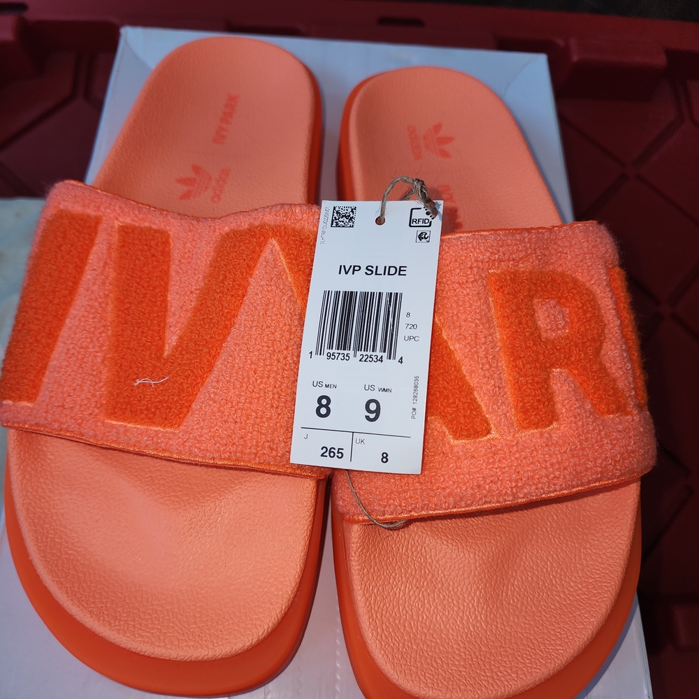 IVY PARK Bright Orange Slide Sandals
